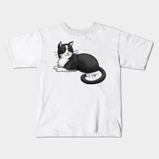 Cat - American Shorthair - Tuxedo Kids T-Shirt